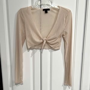 Ultra crop top tie front